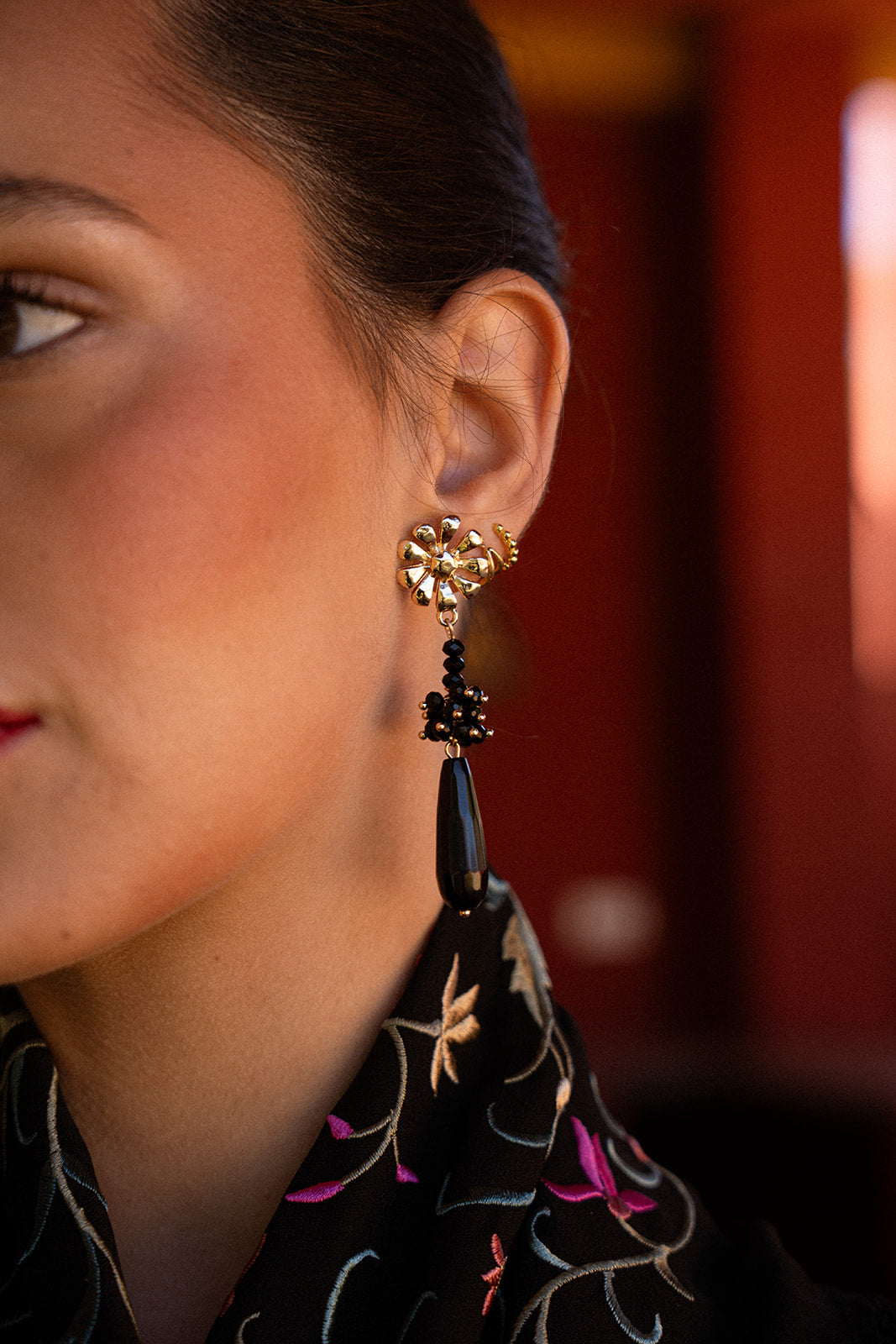 Pendientes Daniela Negros