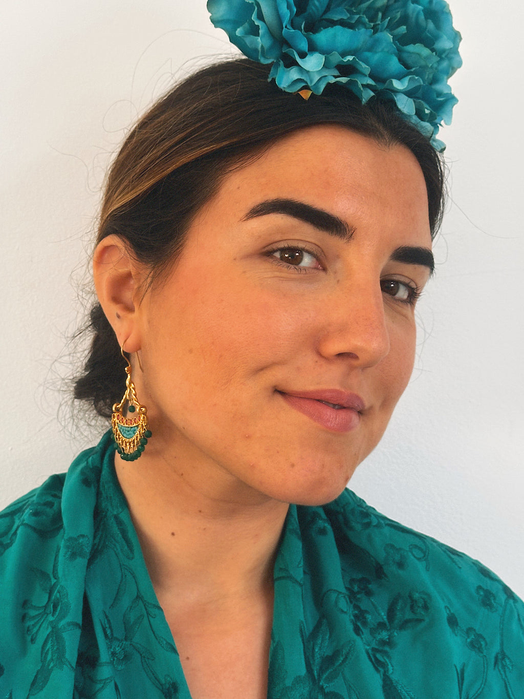 Pendientes Candela Verdosos