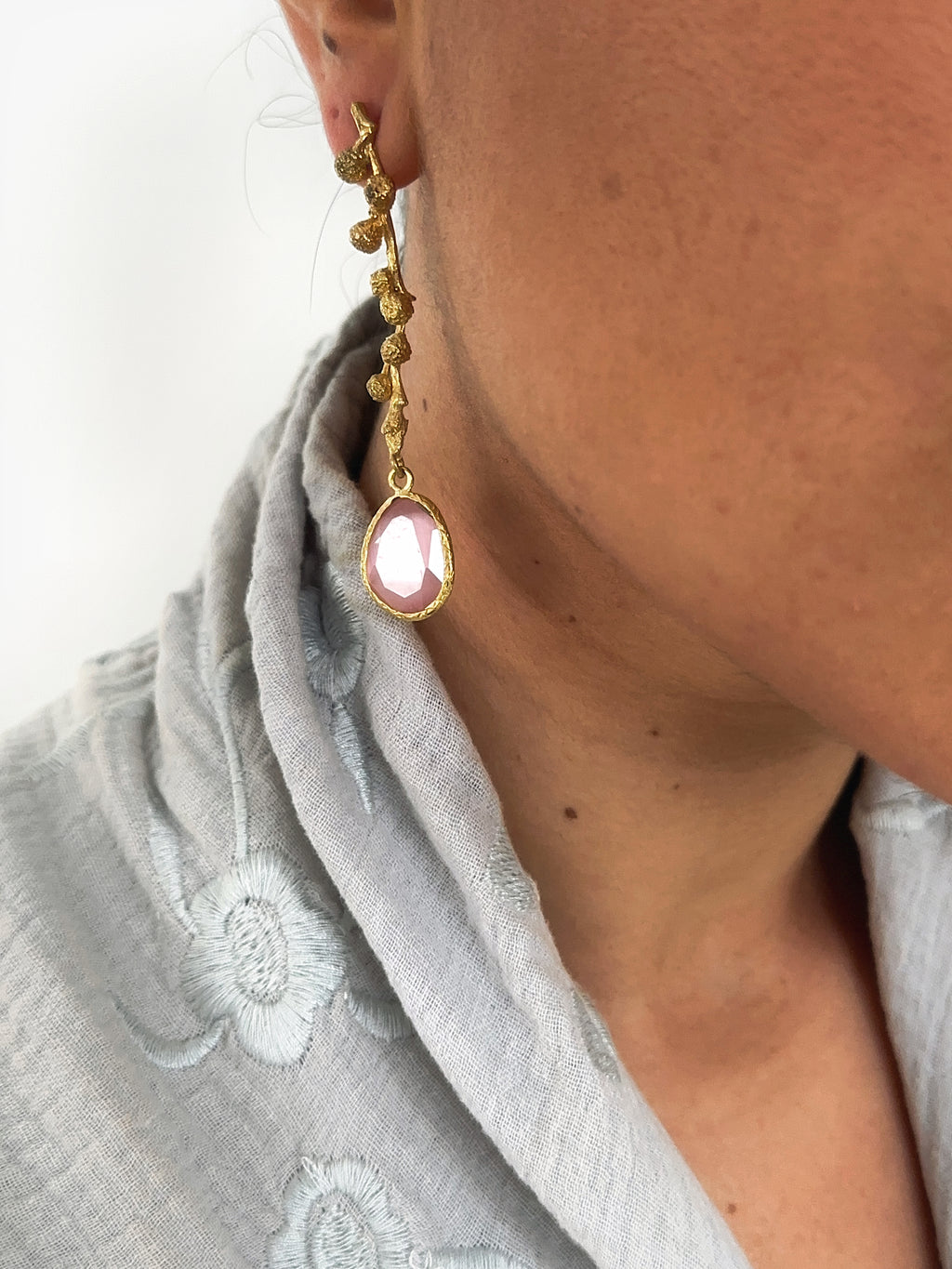 Pendientes Campanilla Rosado