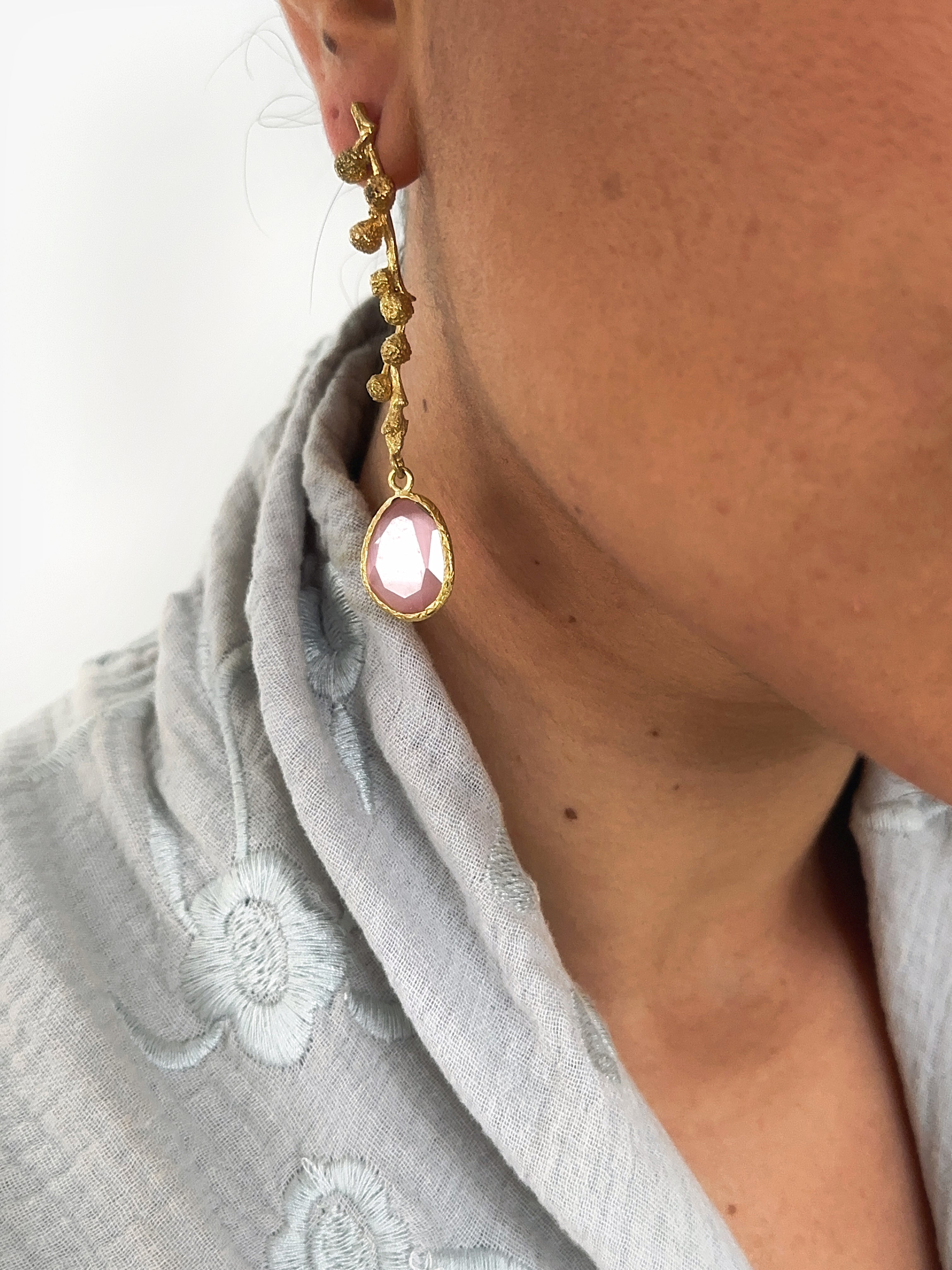 Pendientes Campanilla Rosado