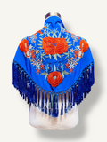 Mantoncillo Abril Azul Eléctrico y Naranja