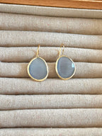 Pendientes Óvalo Blanco