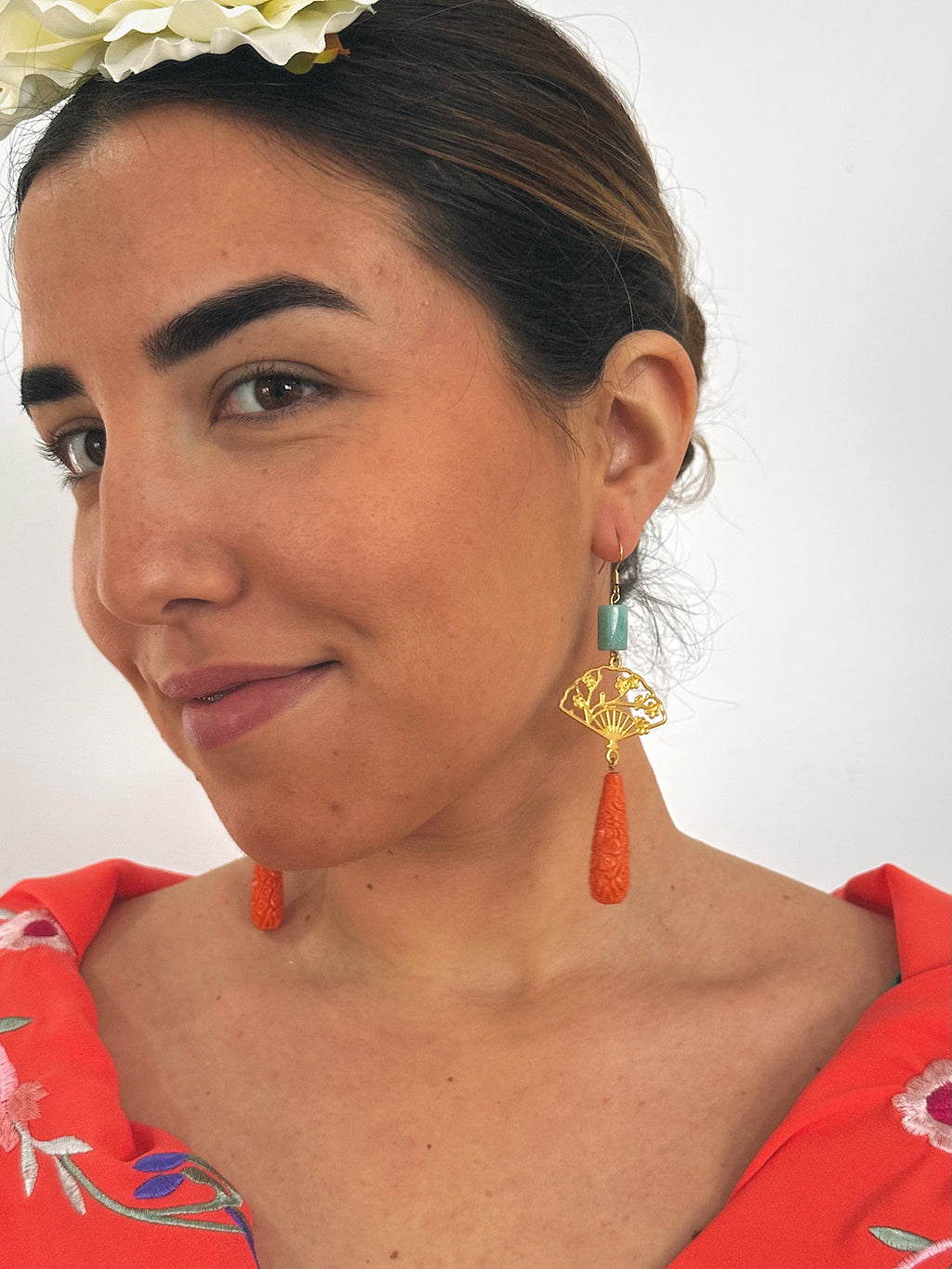 Pendientes Abanico Corales