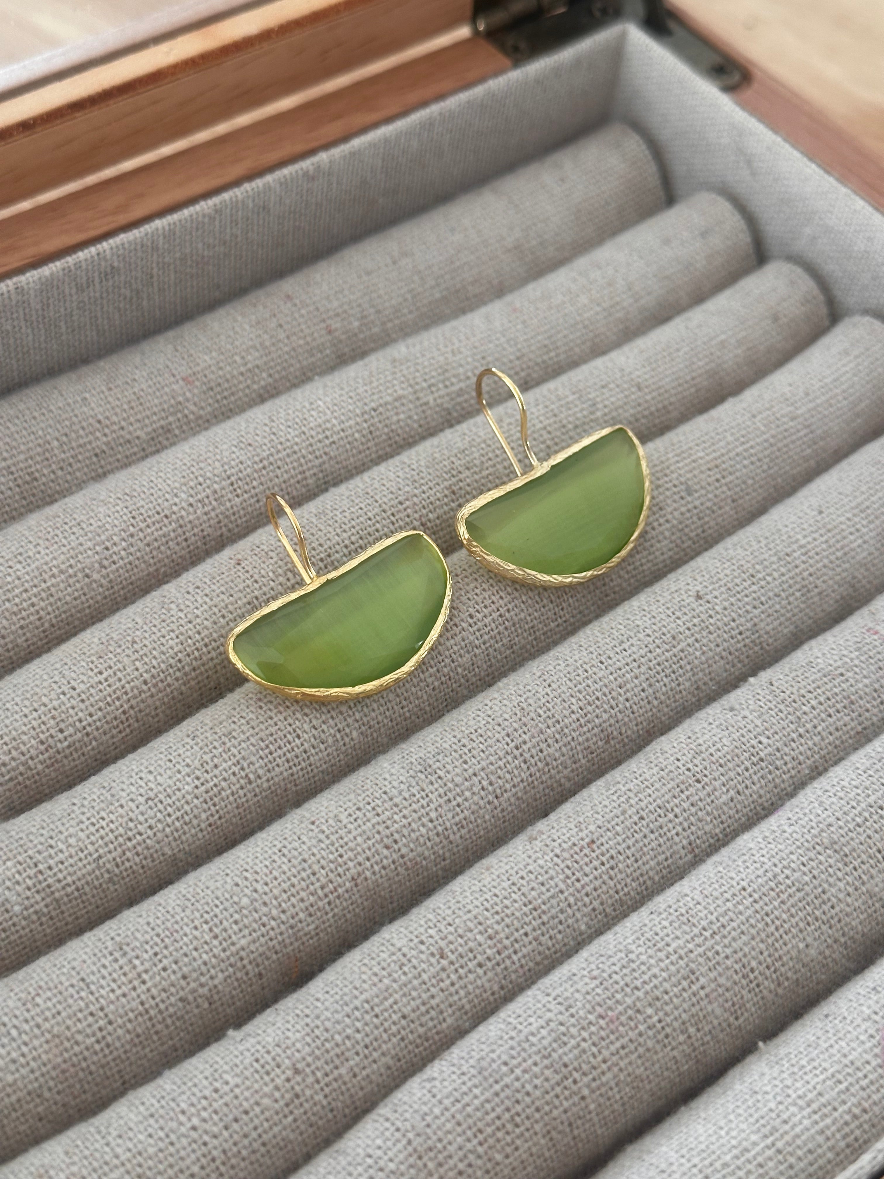 Pendientes Afrodita big verdes