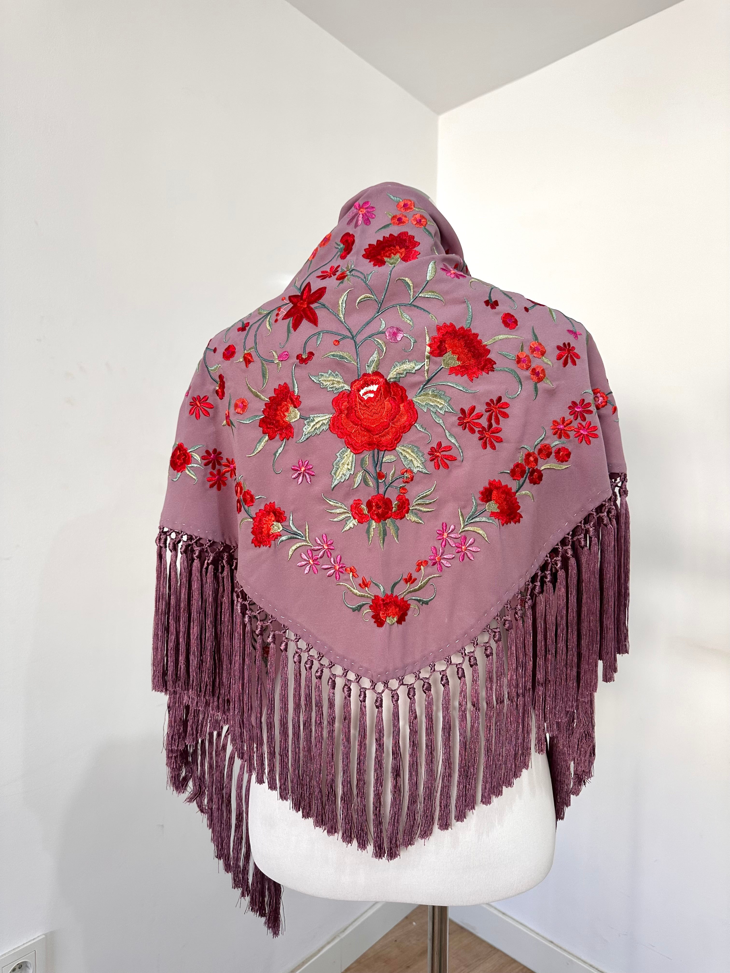 Mantoncillo Clavelines Malva Empolvado