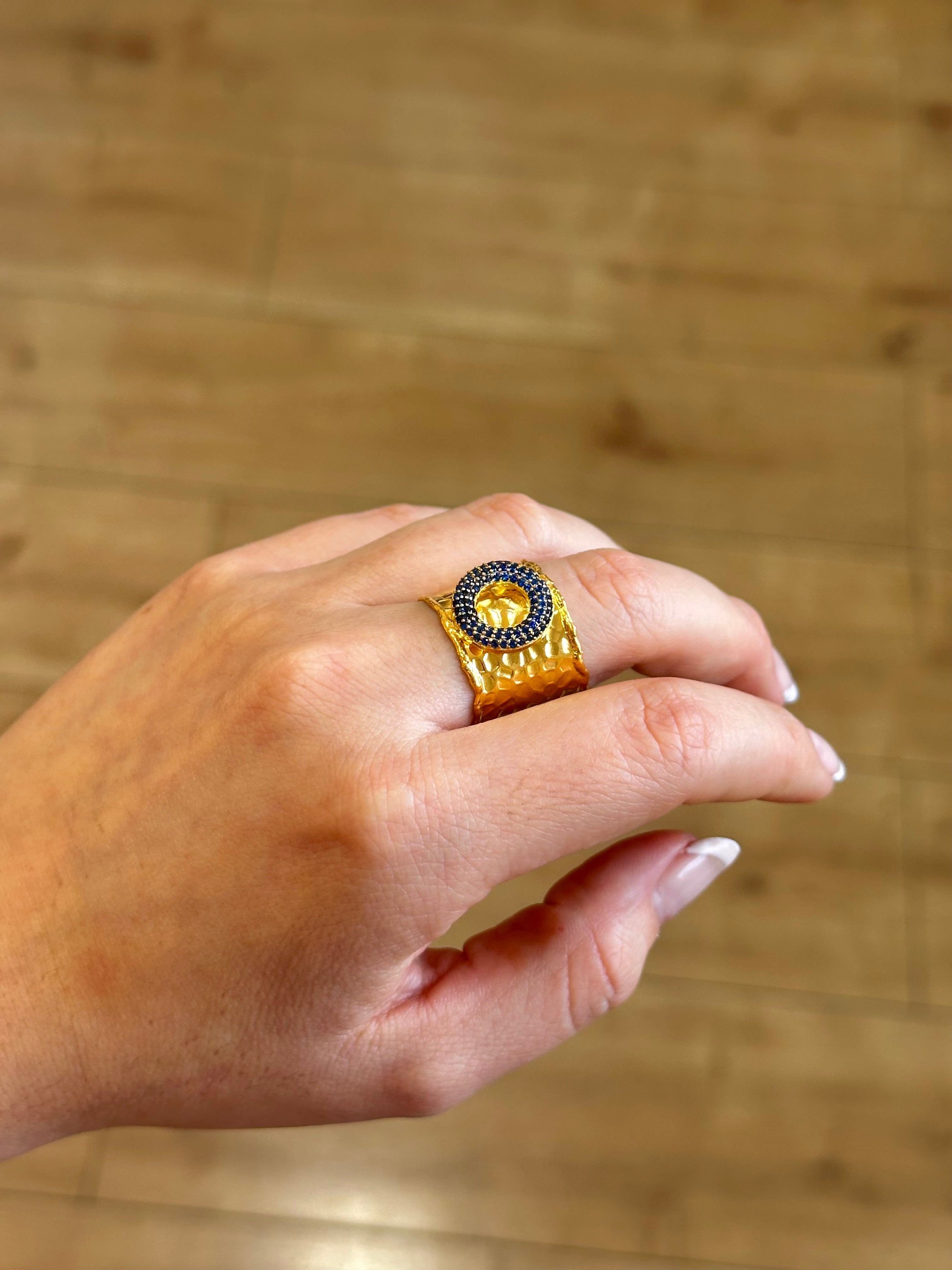 Anillo Maestranza Azul