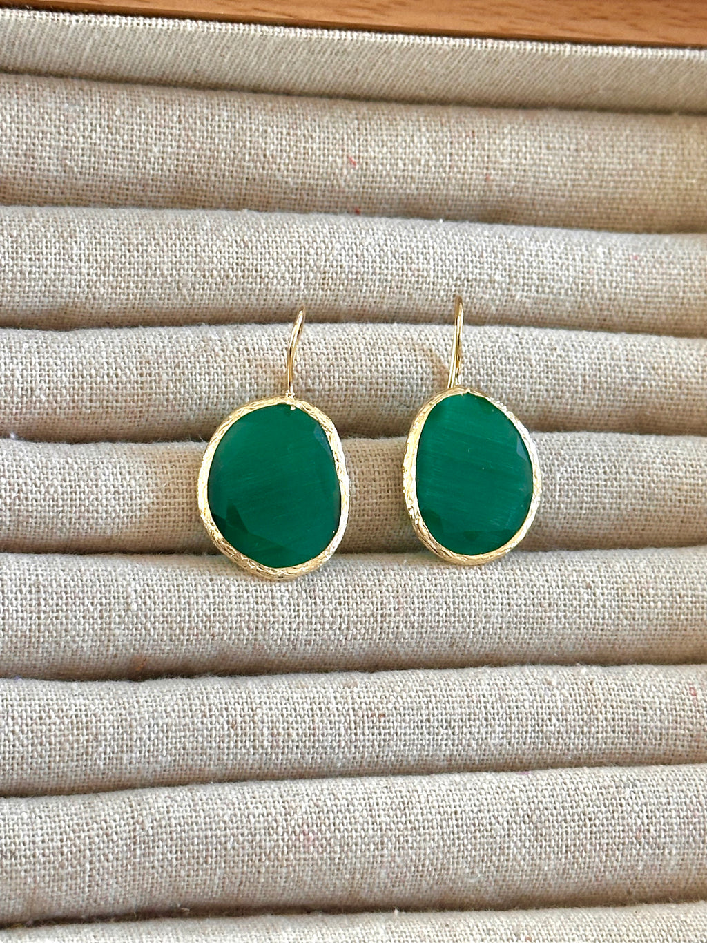 Pendientes Óvalo Esmeralda