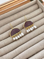 Pendientes Adamuz Malva Oscuro