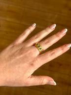 Anillo Roma Azul Eléctrico