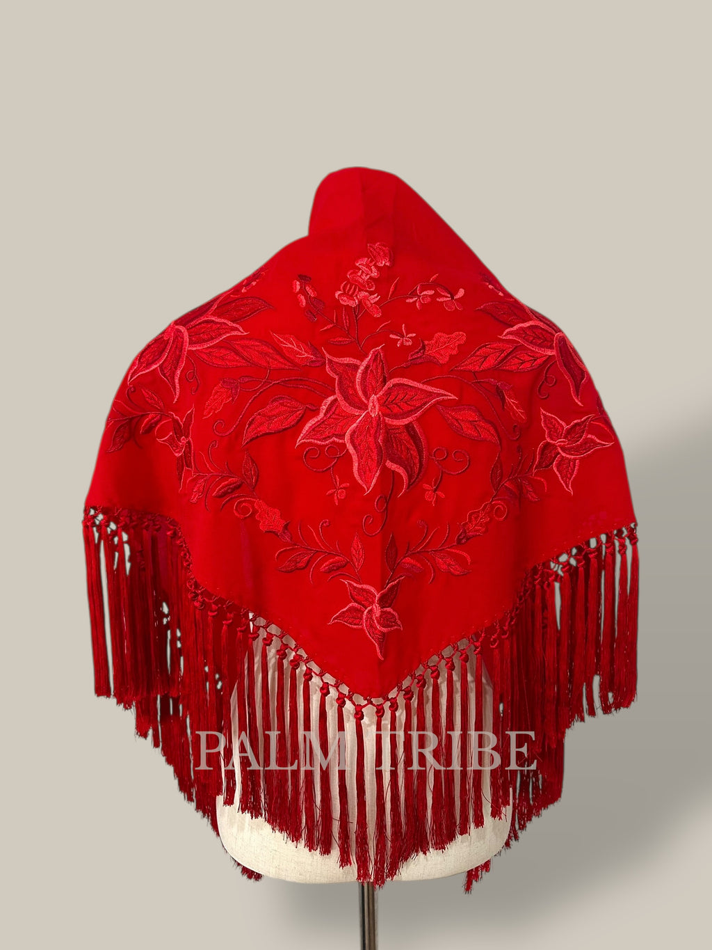 Mantoncillo Lirio rojo 100% seda