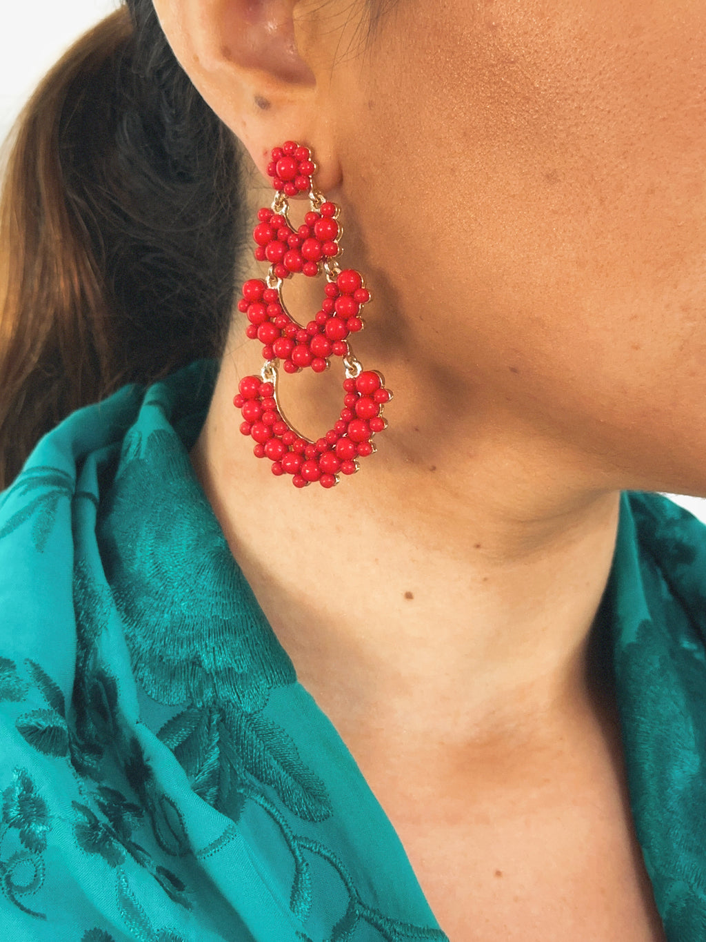 Pendientes Solera Rojo