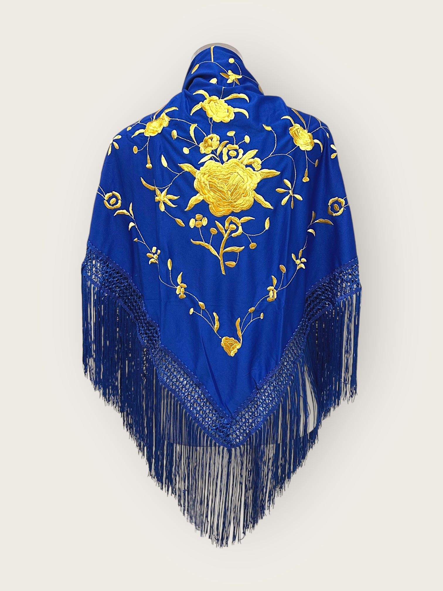 Mantoncillo Azul Eléctrico con dorado