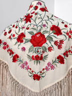 Mantoncillo Clavelines Blanco Roto