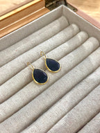 Pendiente lagrima negro