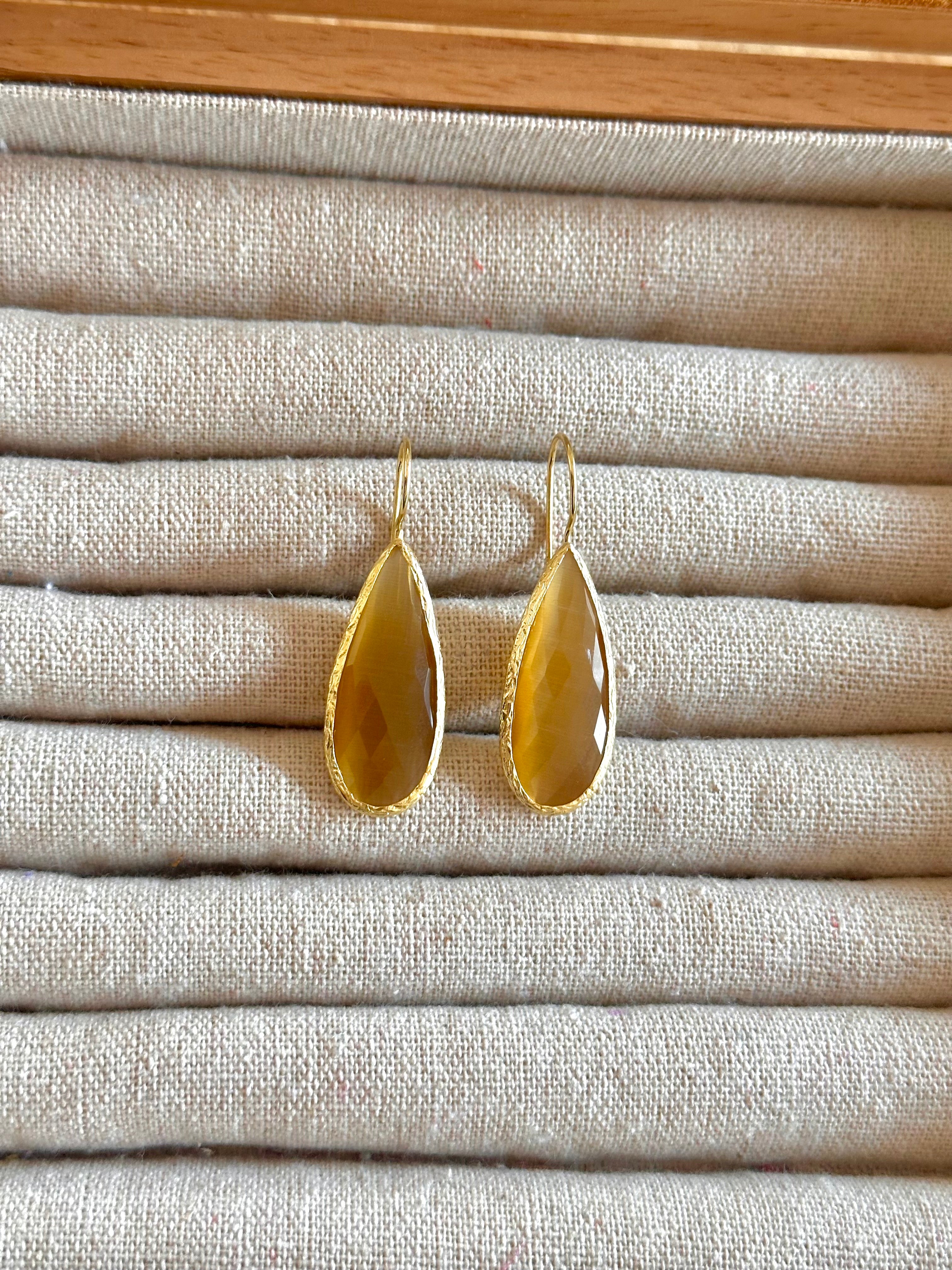 Pendientes lagrima big tierra