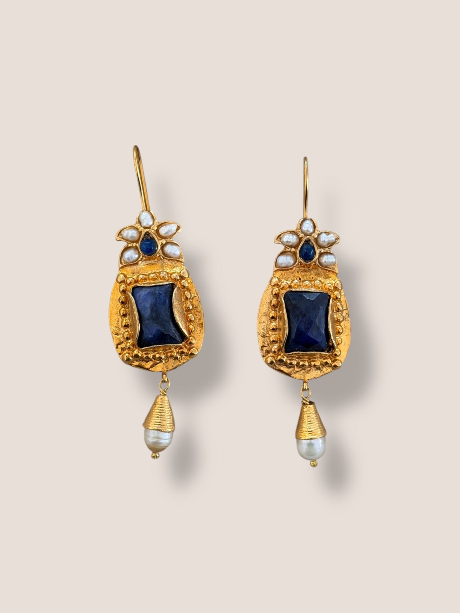 Pendientes Eloísa azul y perla