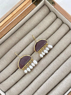 Pendientes Adamuz Malva Oscuro