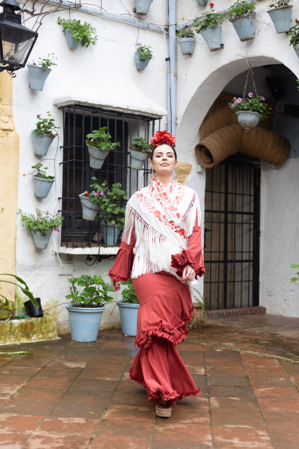 Vestido Carmesí Teja/ Coral