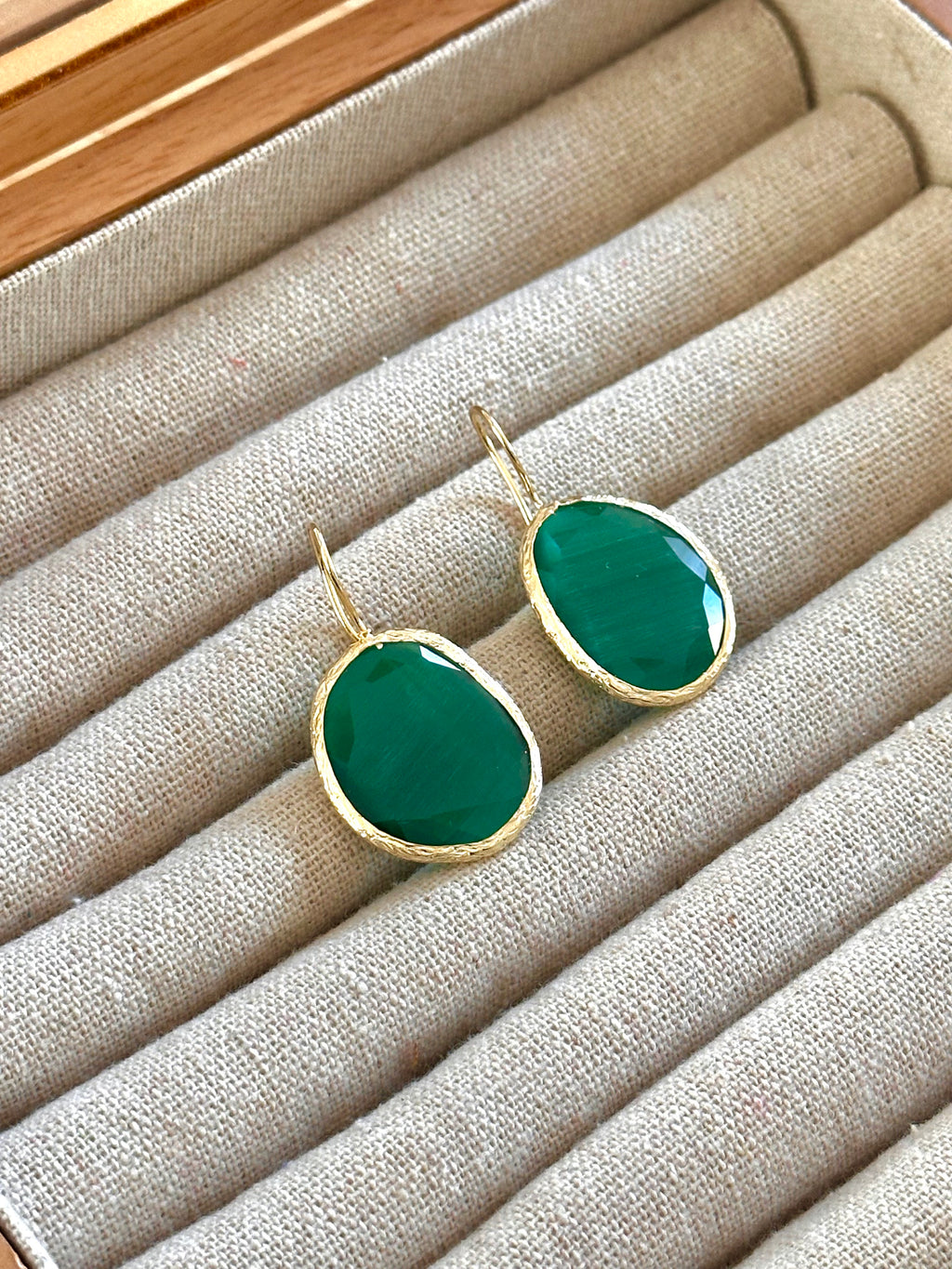 Pendientes Óvalo Esmeralda