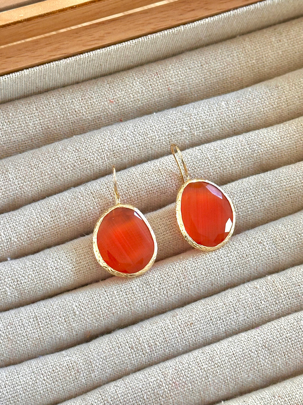 Pendientes Óvalo Naranja