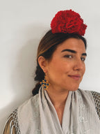 Pendientes Estrella Azul Marino y Rojo