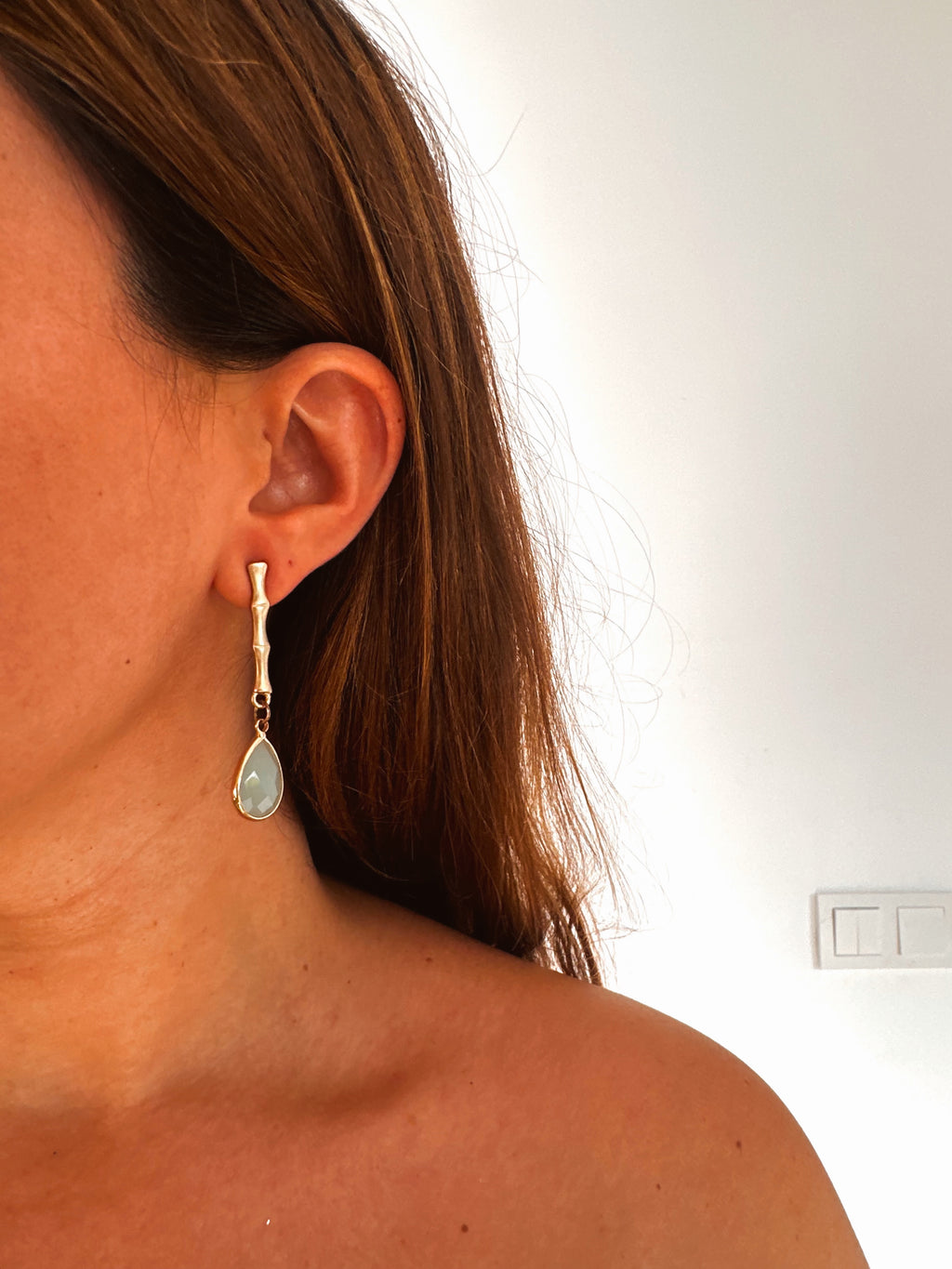 Pendientes Bali Verde Jabonoso