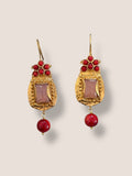 Pendientes Eloísa  rosados y rojo