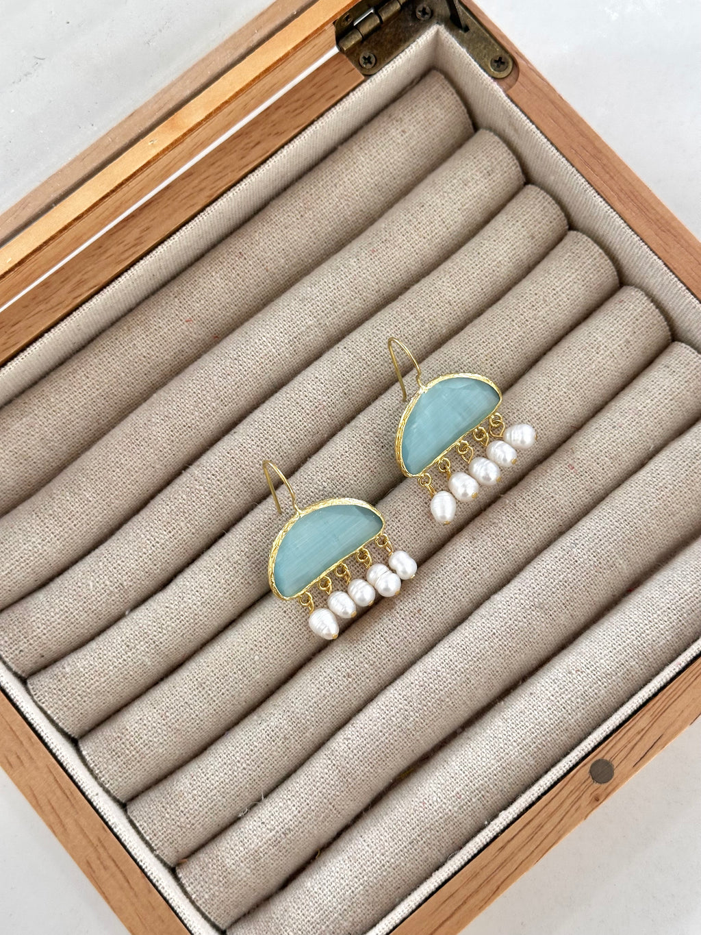 Pendientes Adamuz Celeste