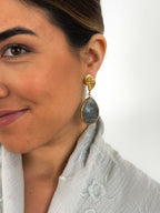 Pendientes Pepa Piedra Natural gris