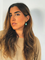 Pendiente gota cristal azul claro