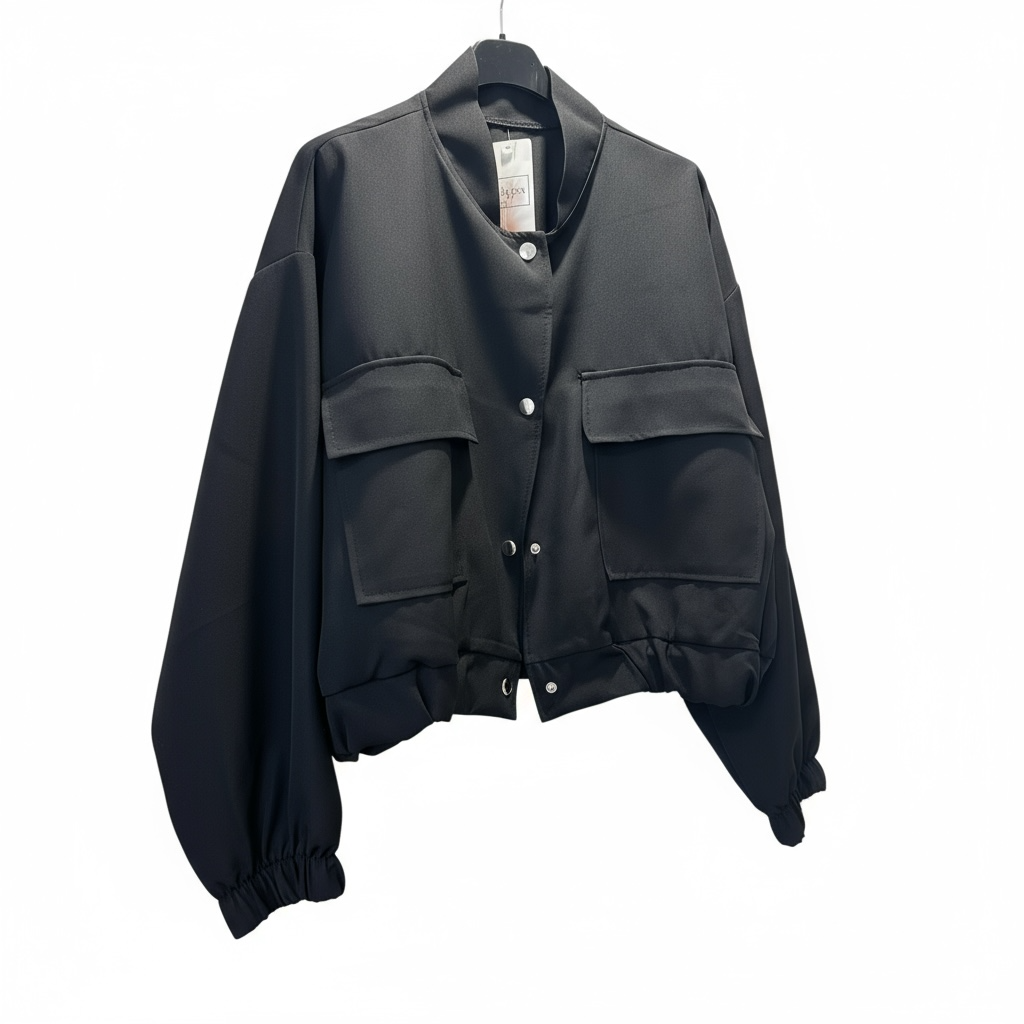 Bomber Negra Oversize