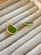 Pendientes Óvalo Verde Oliva