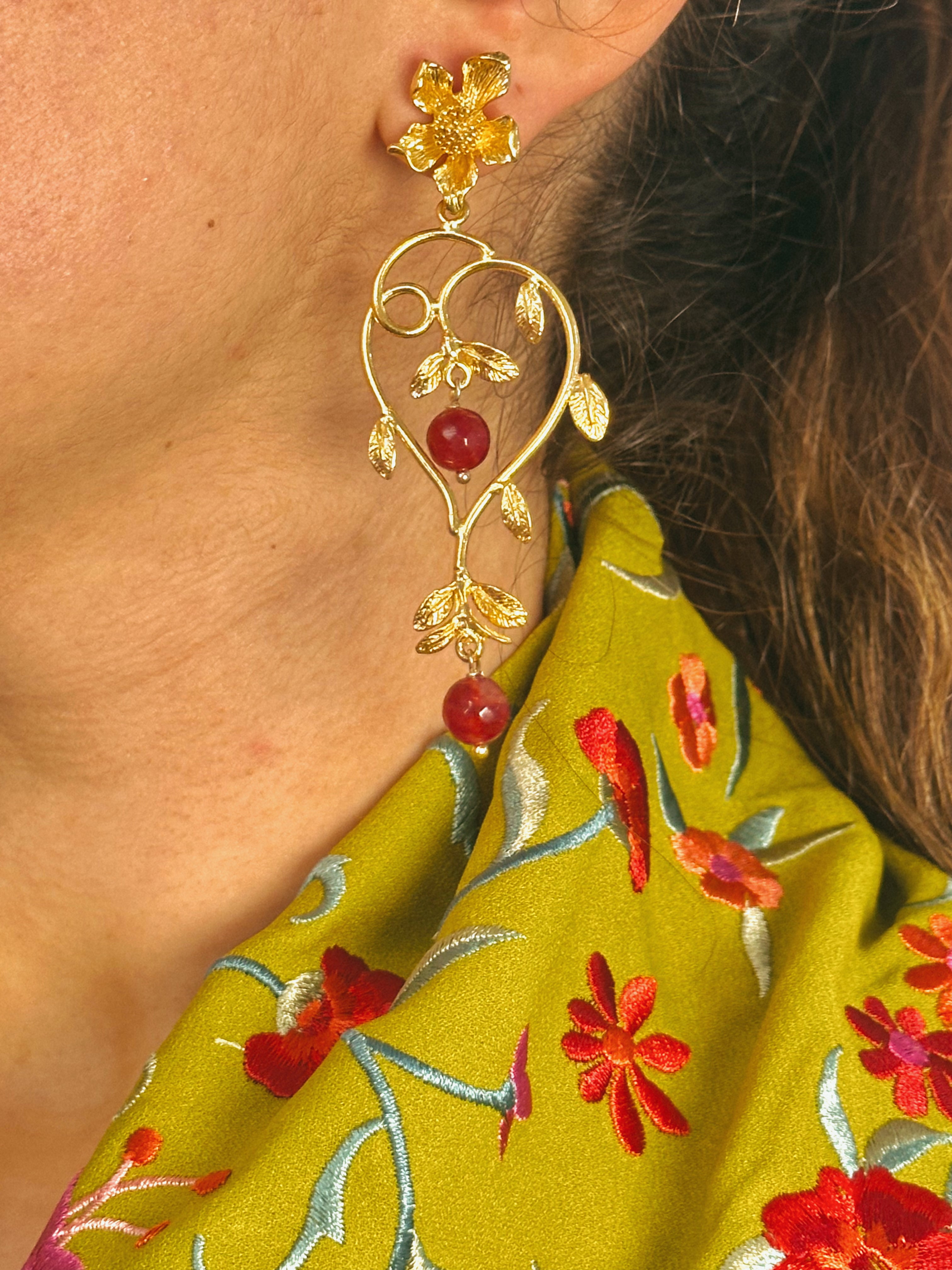 Pendientes Alicia Burdeos