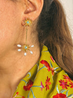 Pendientes Stella Turquesa y Perla