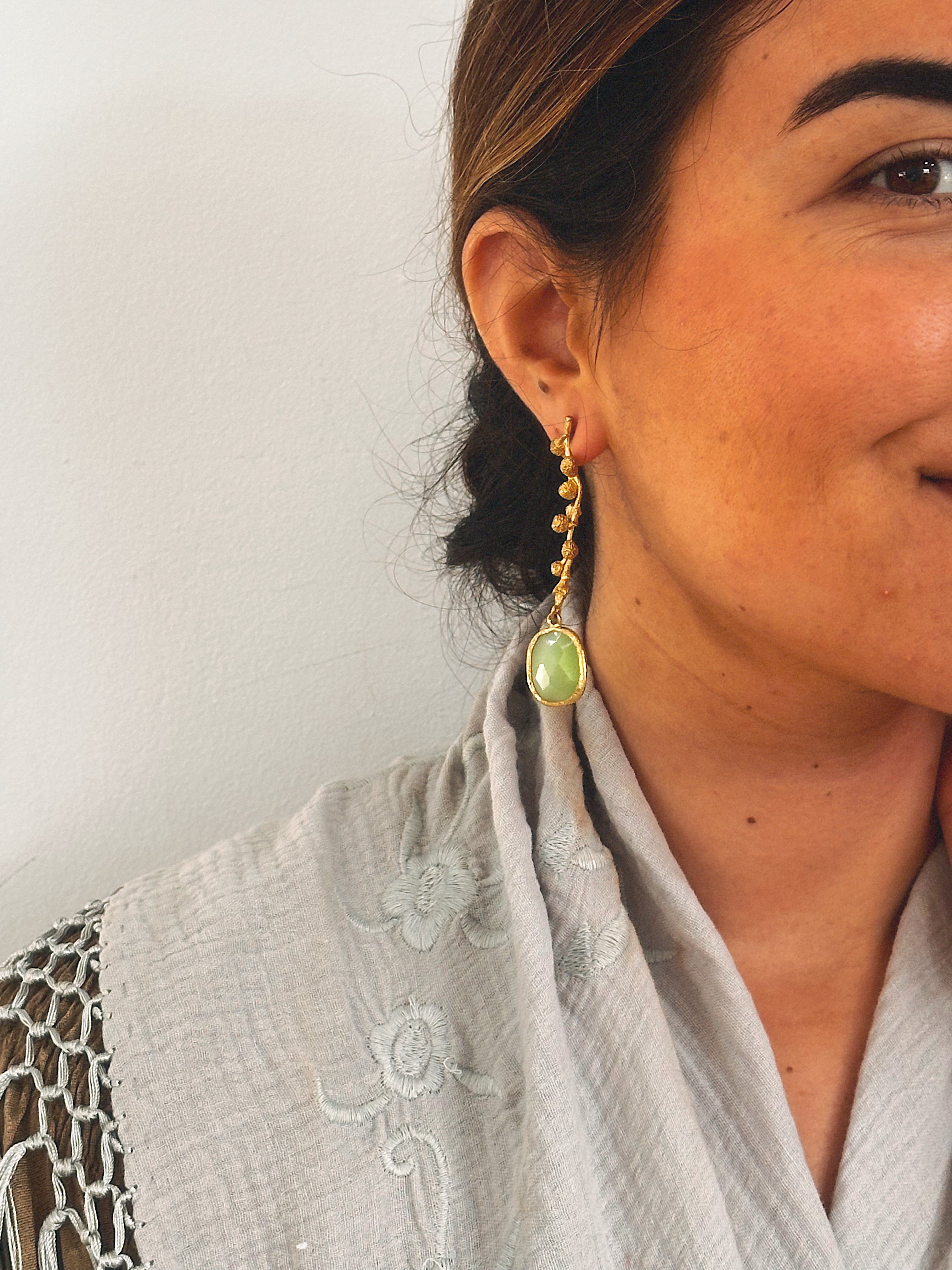 Pendientes Campanilla Verde