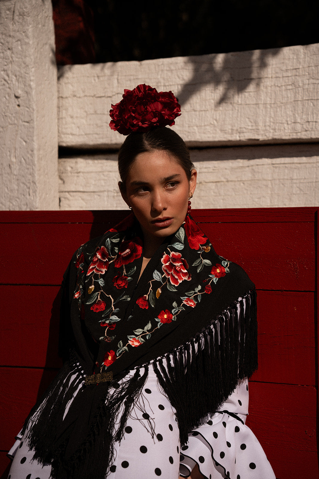 Mantoncillo Rosario Negro y Rojo