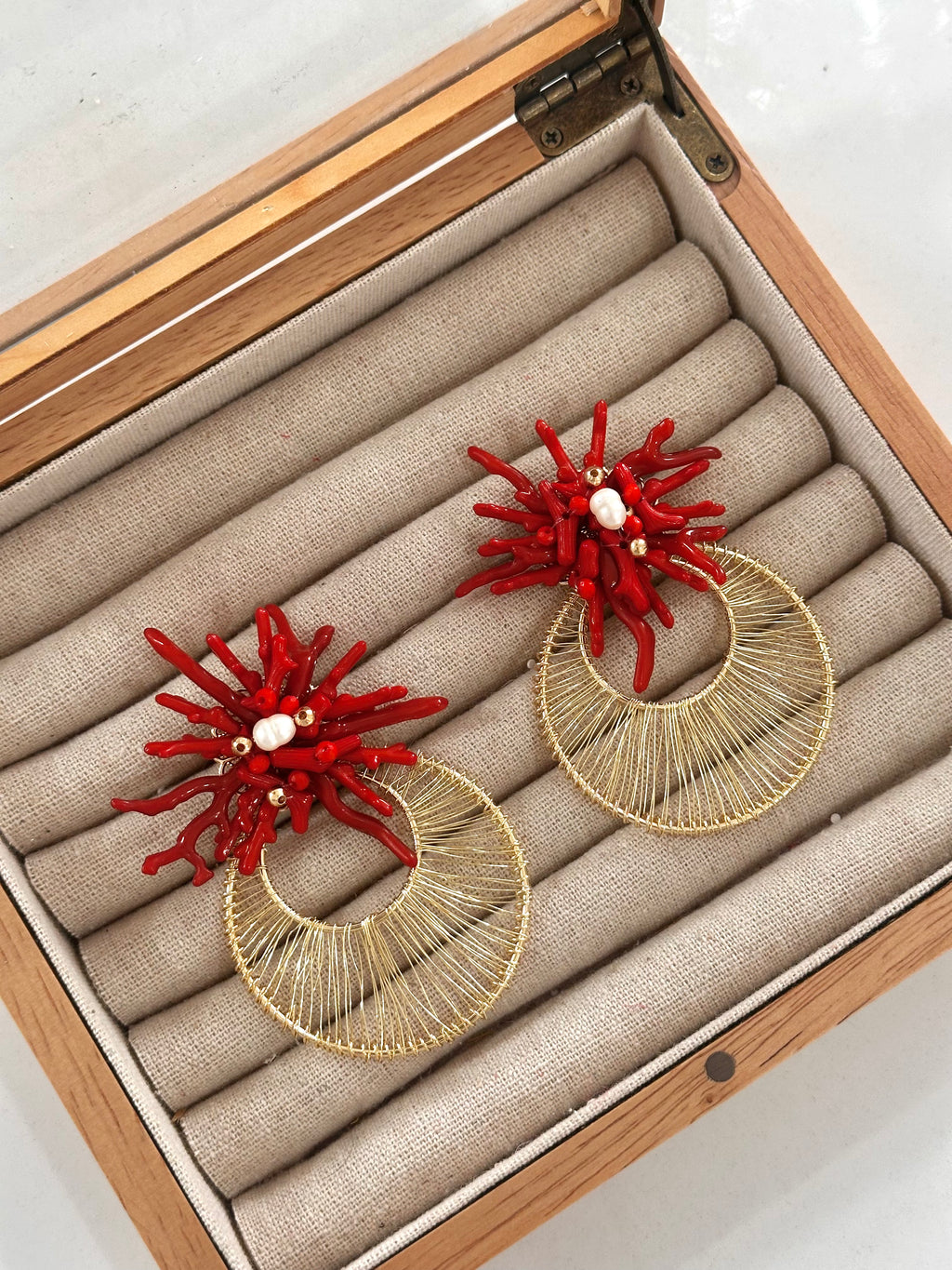 Pendientes Marbella Rojo