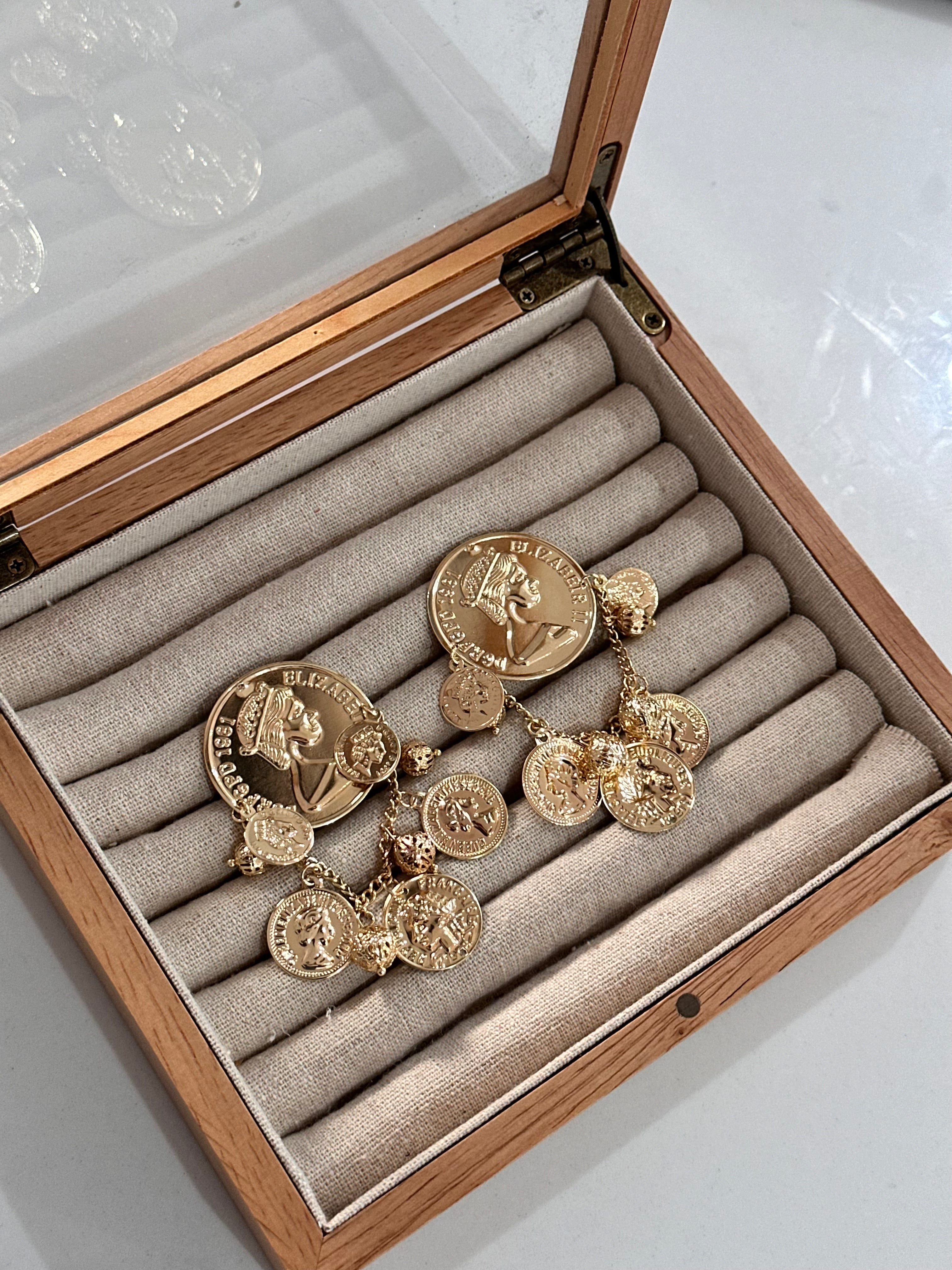 Pendientes moneda Cleopatra