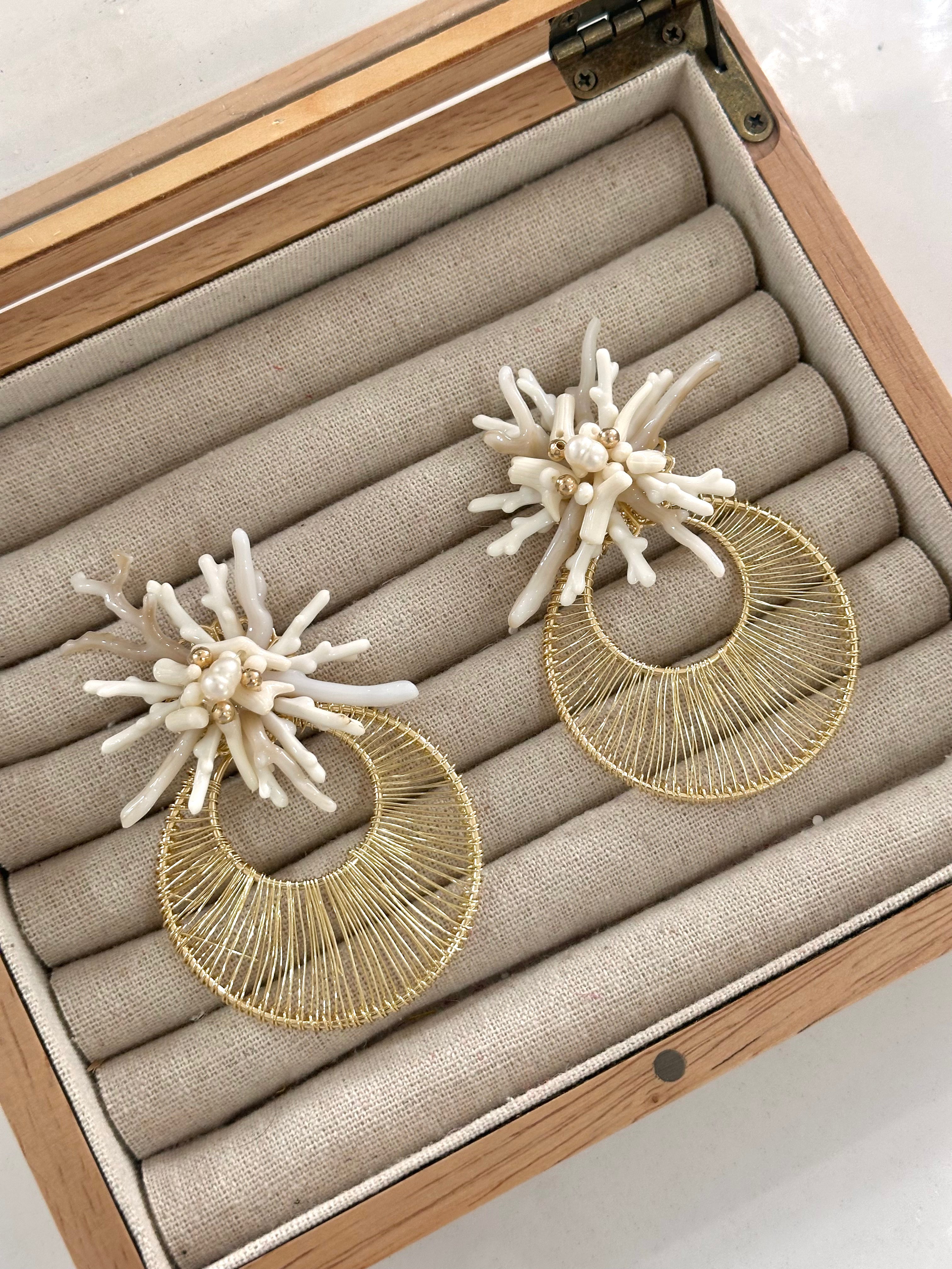 Pendientes Marbella Blanco Roto