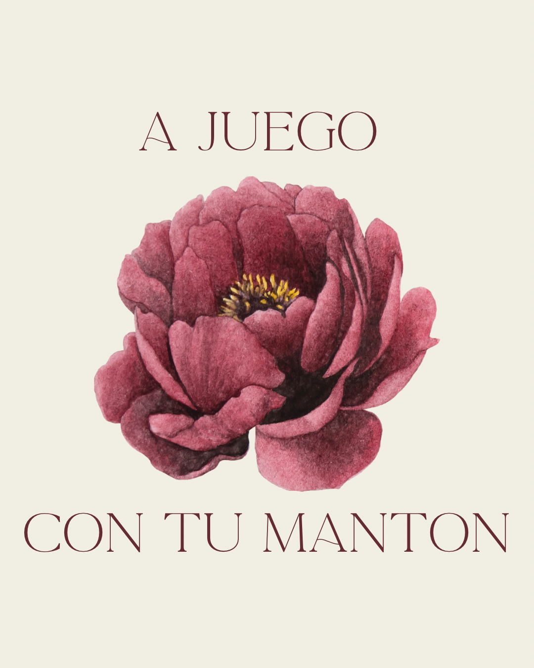 Peonia a juego con tu manton