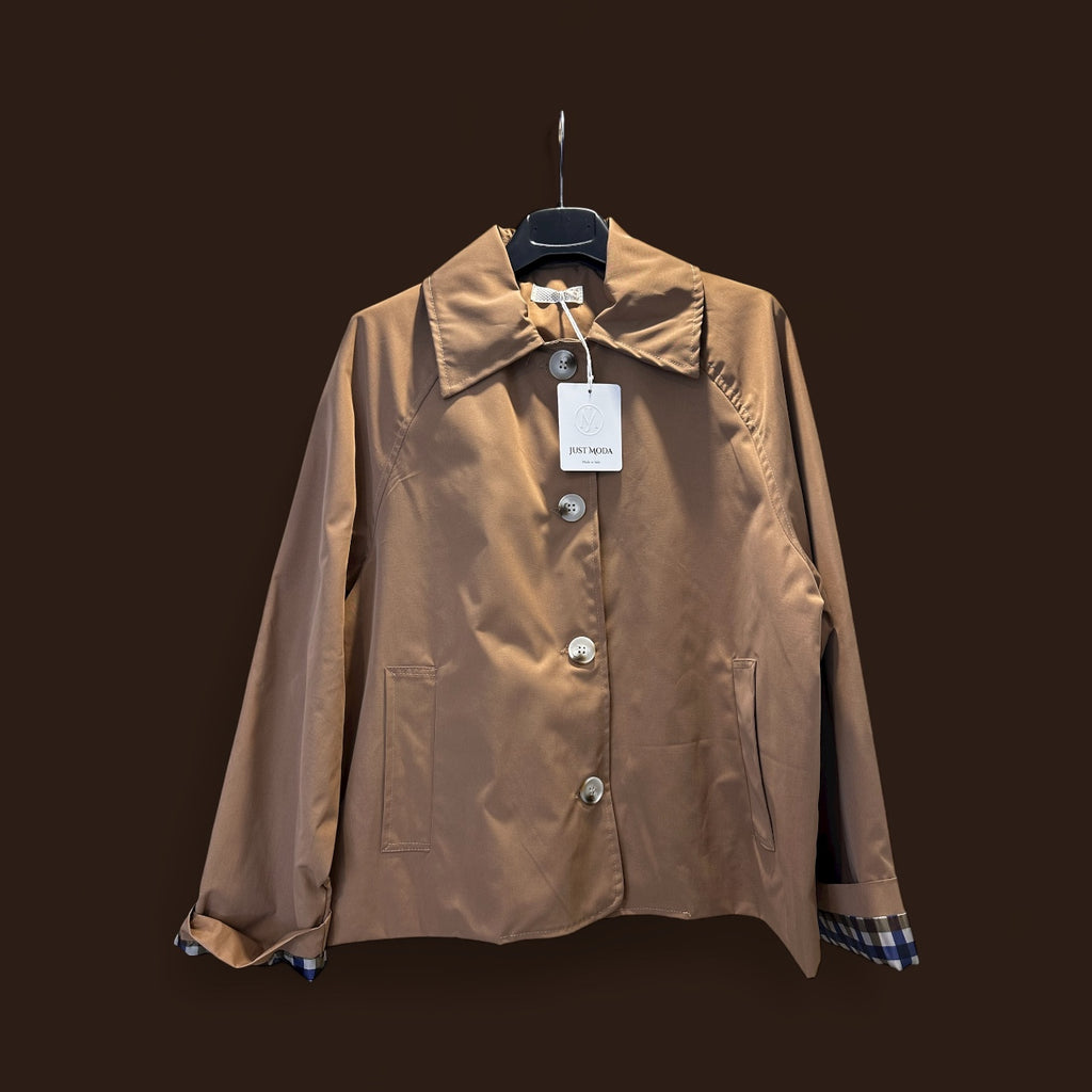 Gabardina Corta Camel