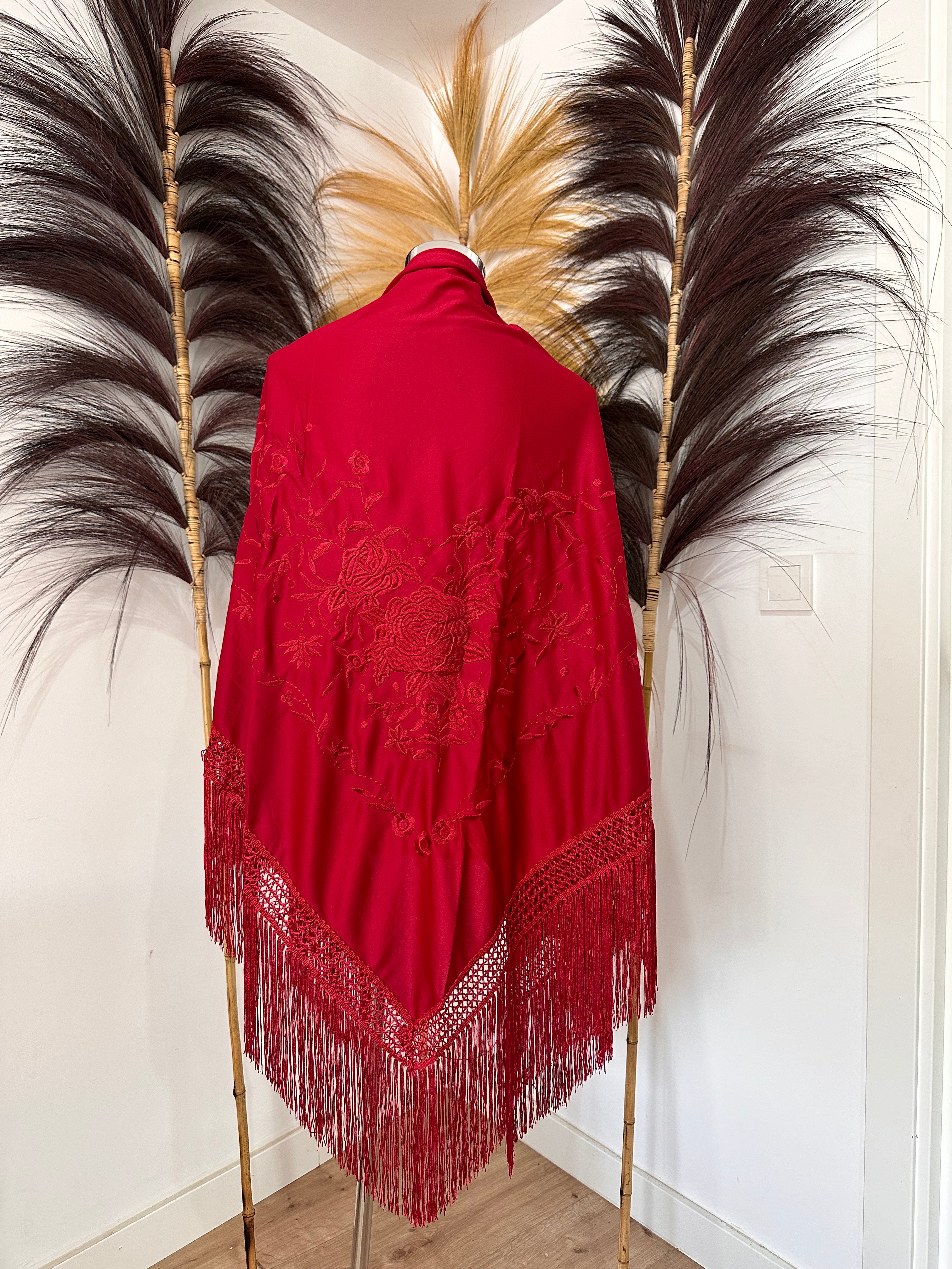 Mantoncillo XL burdeos