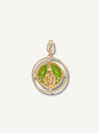 Medalla Virgen Milagrosa Pistacho