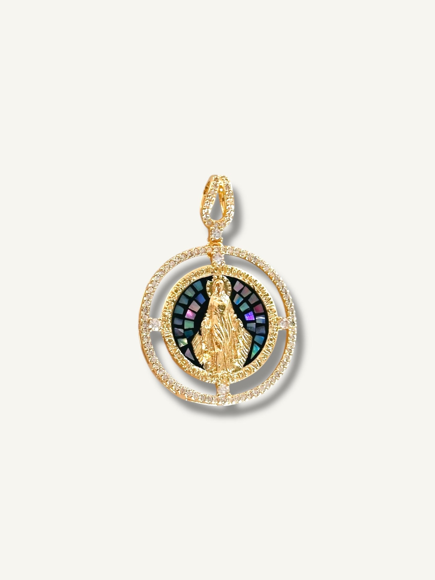Medalla Virgen Milagrosa Negro