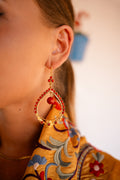 Pendientes Manila Rojo