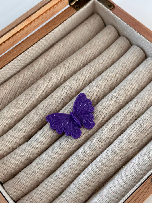 Broche mariposa morado